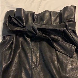 Flower Top High Waisted pleather pant